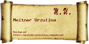 Meitner Urzulina névjegykártya